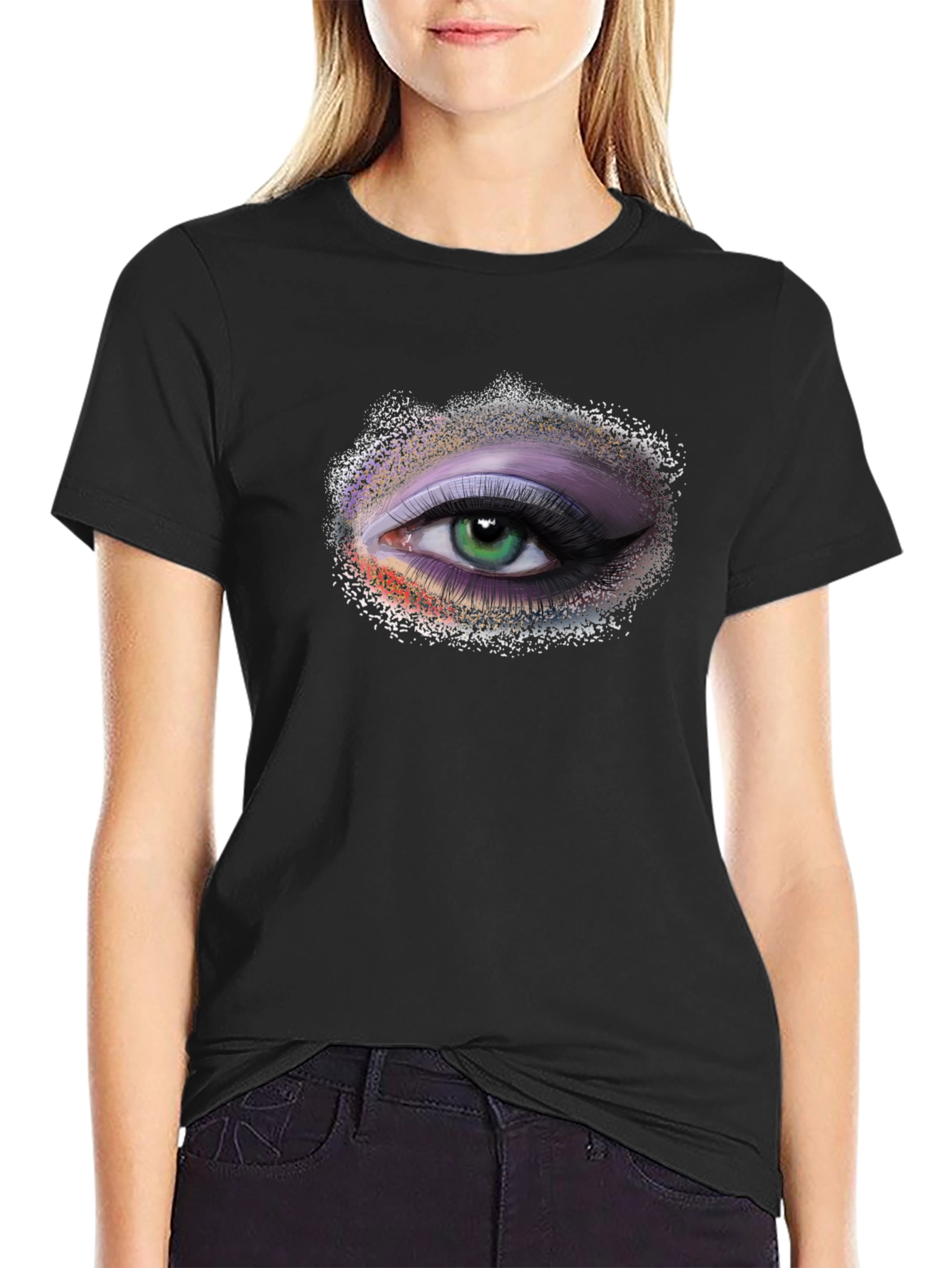 Eye See You T-Shirt - Green Eye Black Tee