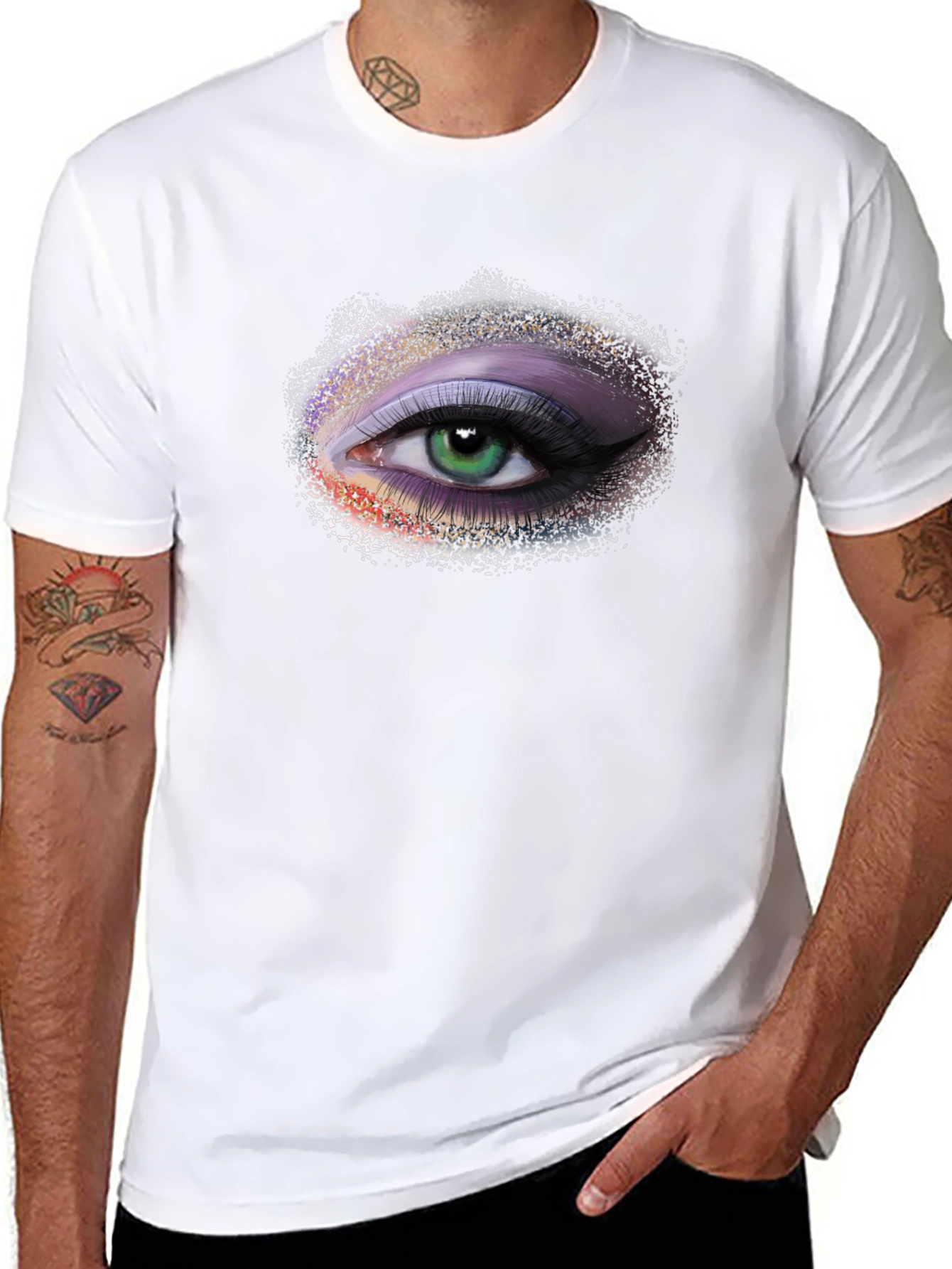 Eye See You T-Shirt - Green Eye Black Tee