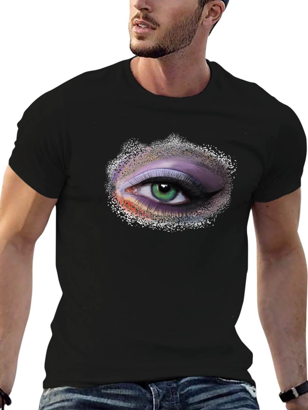 Eye See You T-Shirt - Green Eye Black Tee