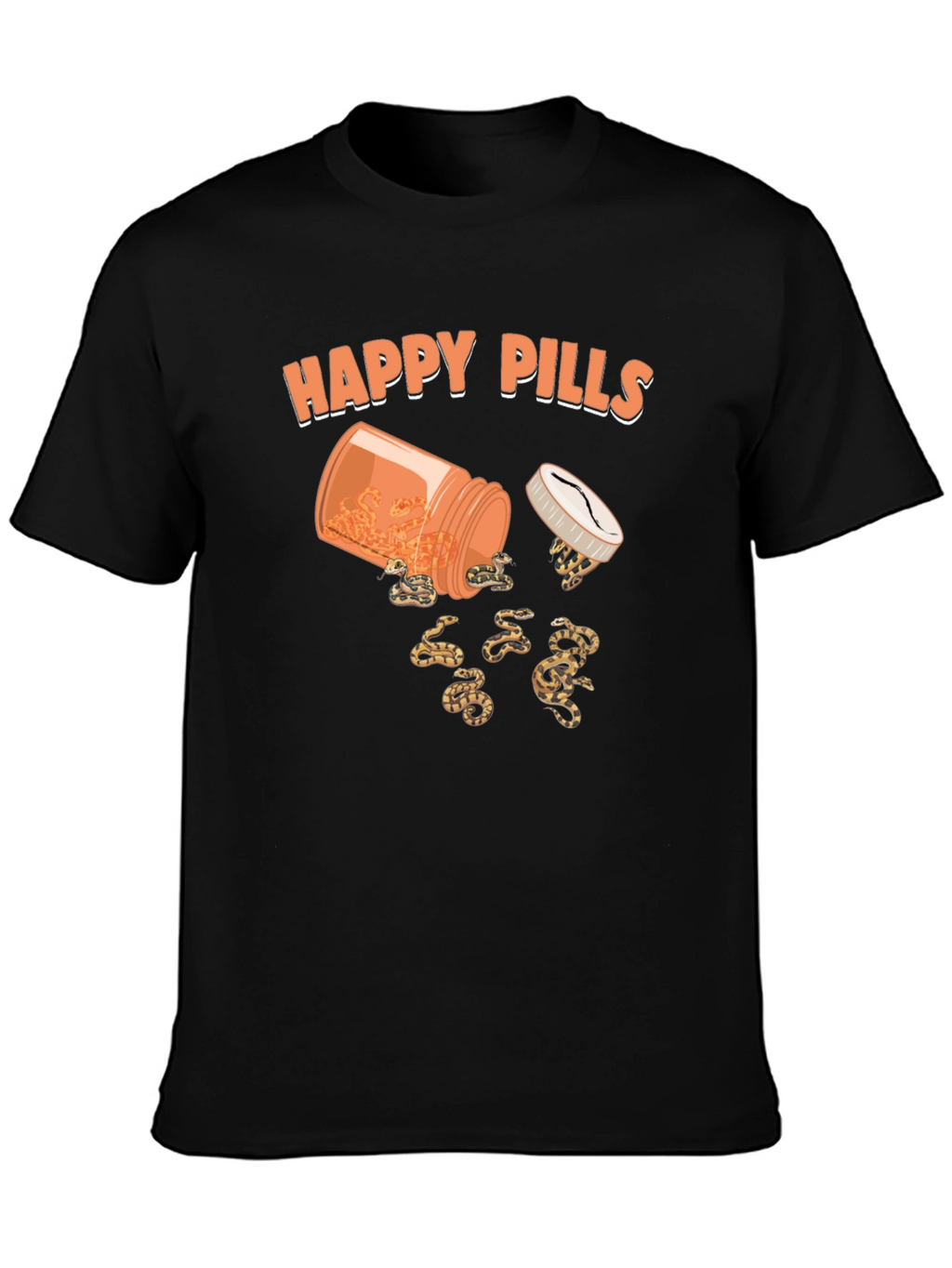 Happy Pills Snakes T-Shirt Funny Graphic Tee