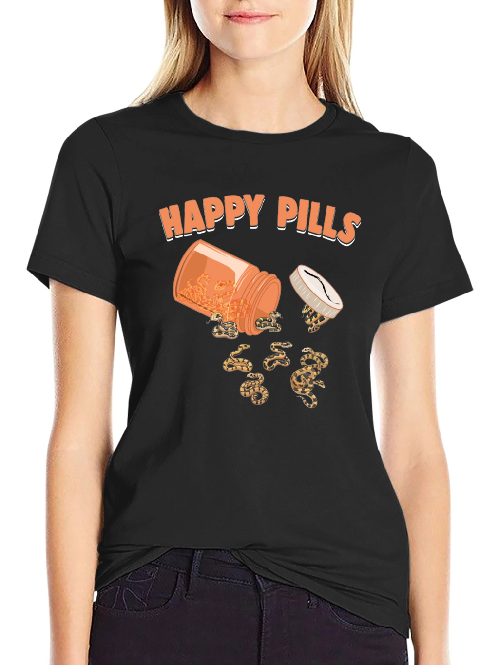 Happy Pills Snakes T-Shirt Funny Graphic Tee