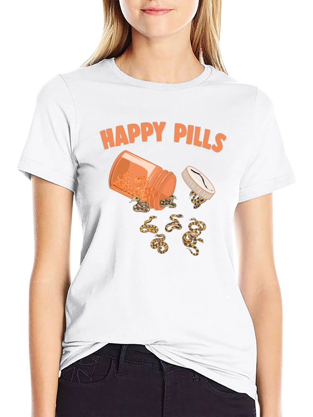Happy Pills Snakes T-Shirt Funny Graphic Tee