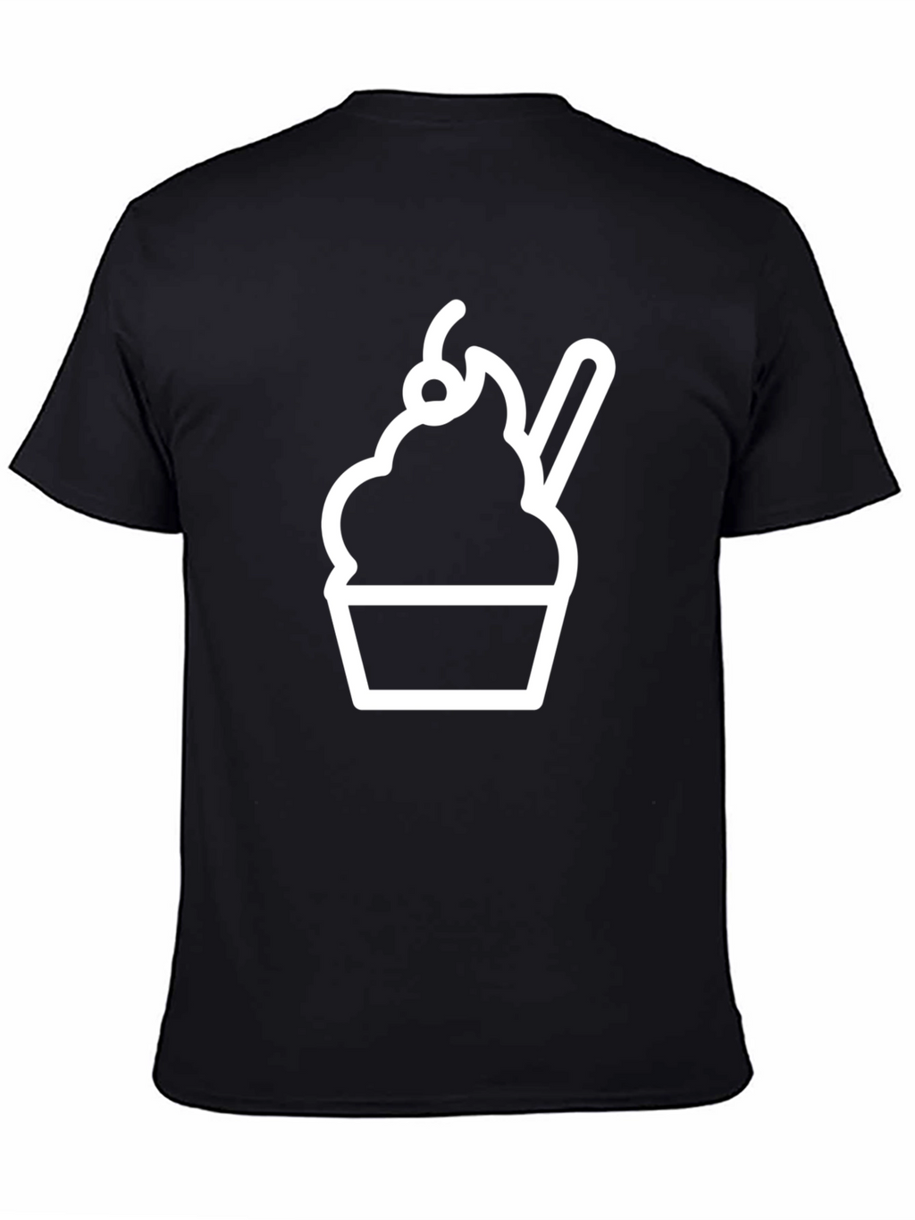 Cupcake Graphic T-Shirt - Casual Black Tee