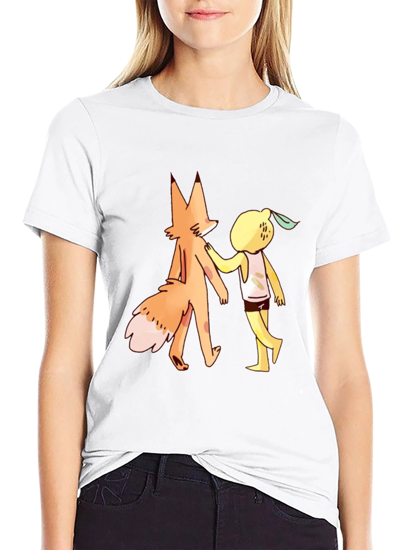 Fox and Lemon Friend Graphic T-Shirt