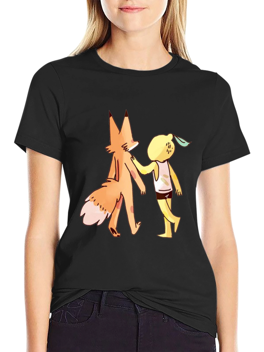 Fox and Lemon Friend Graphic T-Shirt