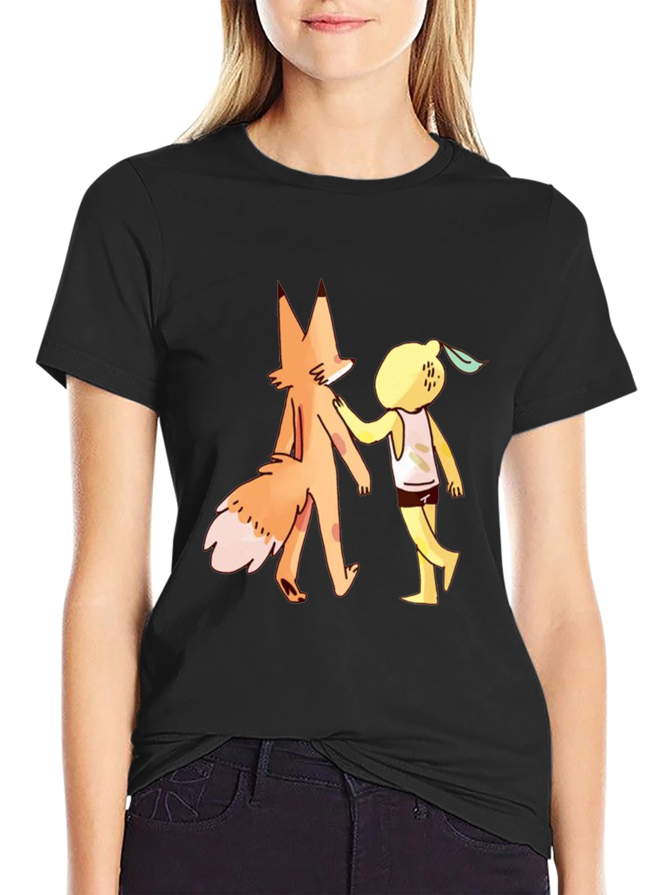 Fox and Lemon Friend Graphic T-Shirt