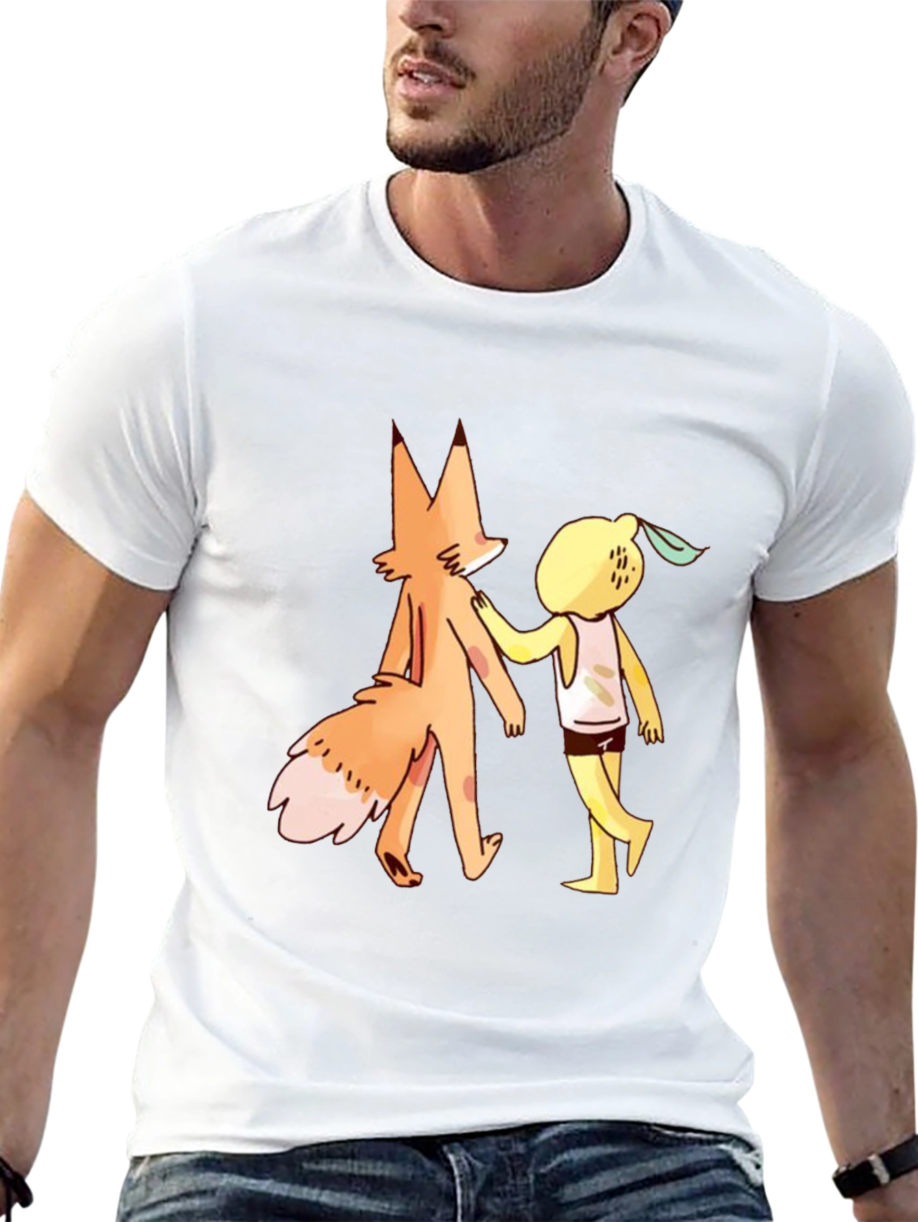 Fox and Lemon Friend Graphic T-Shirt
