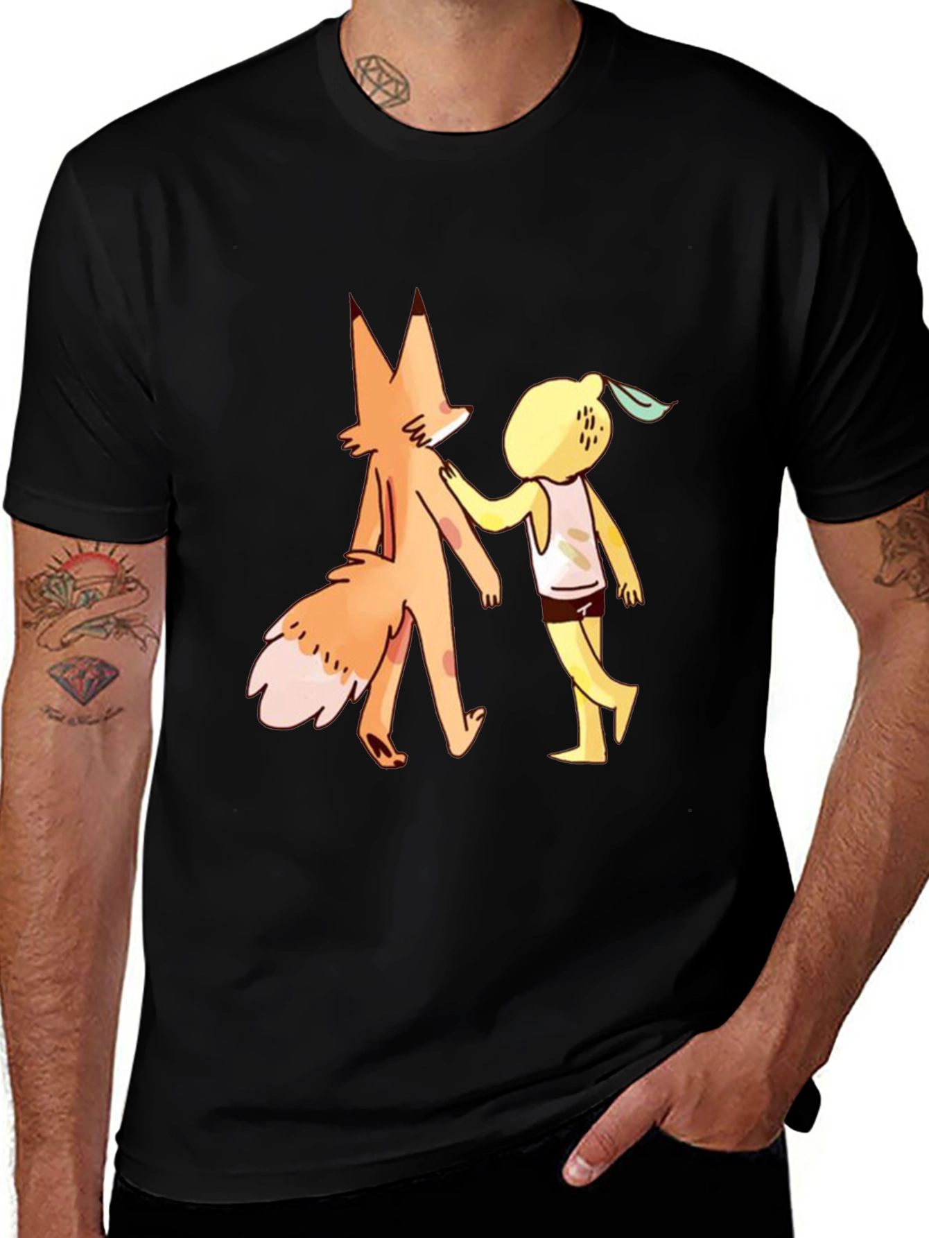 Fox and Lemon Friend Graphic T-Shirt