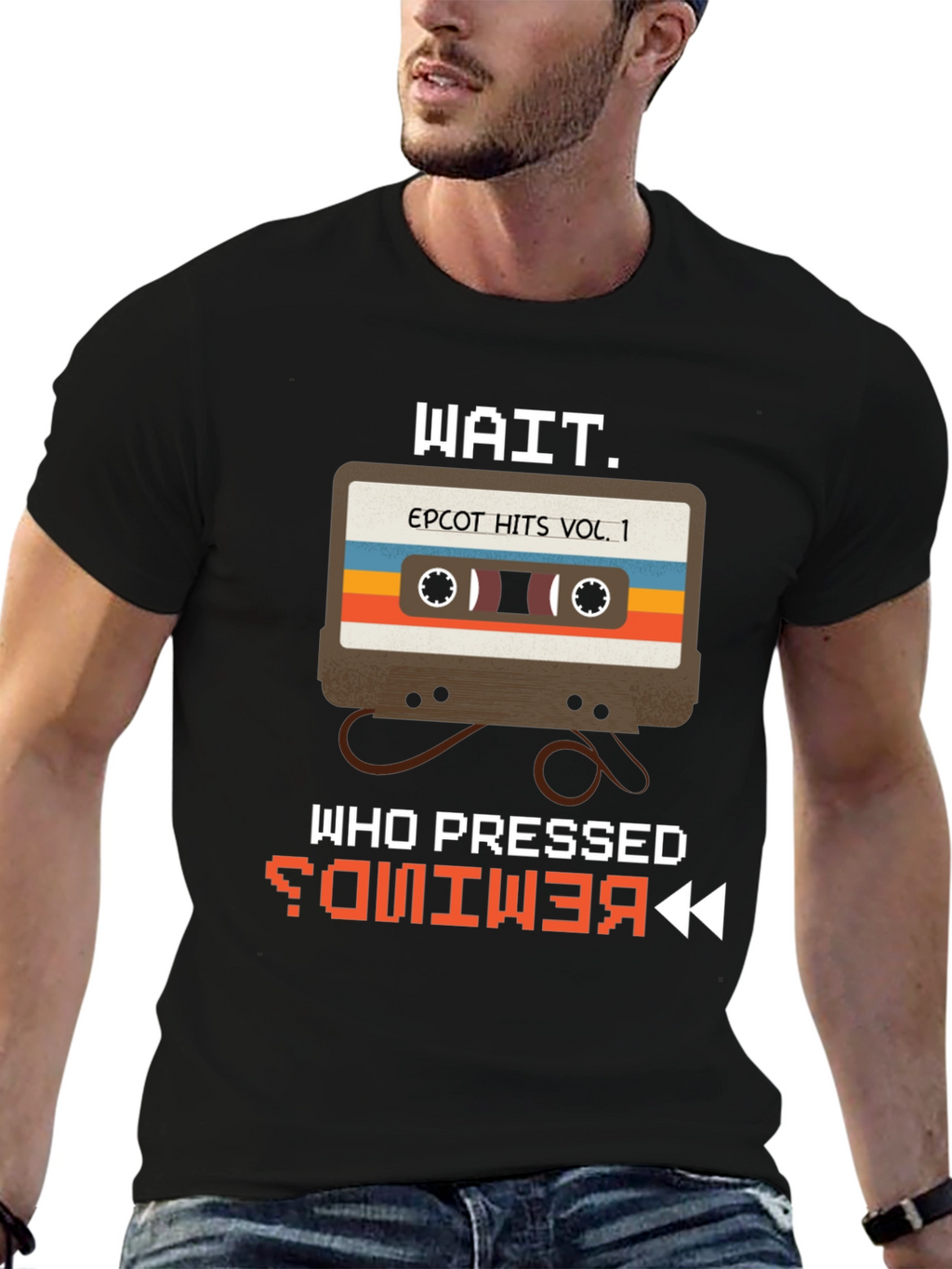 Epcot Retro Cassette T-Shirt - Who Pressed Rewind?