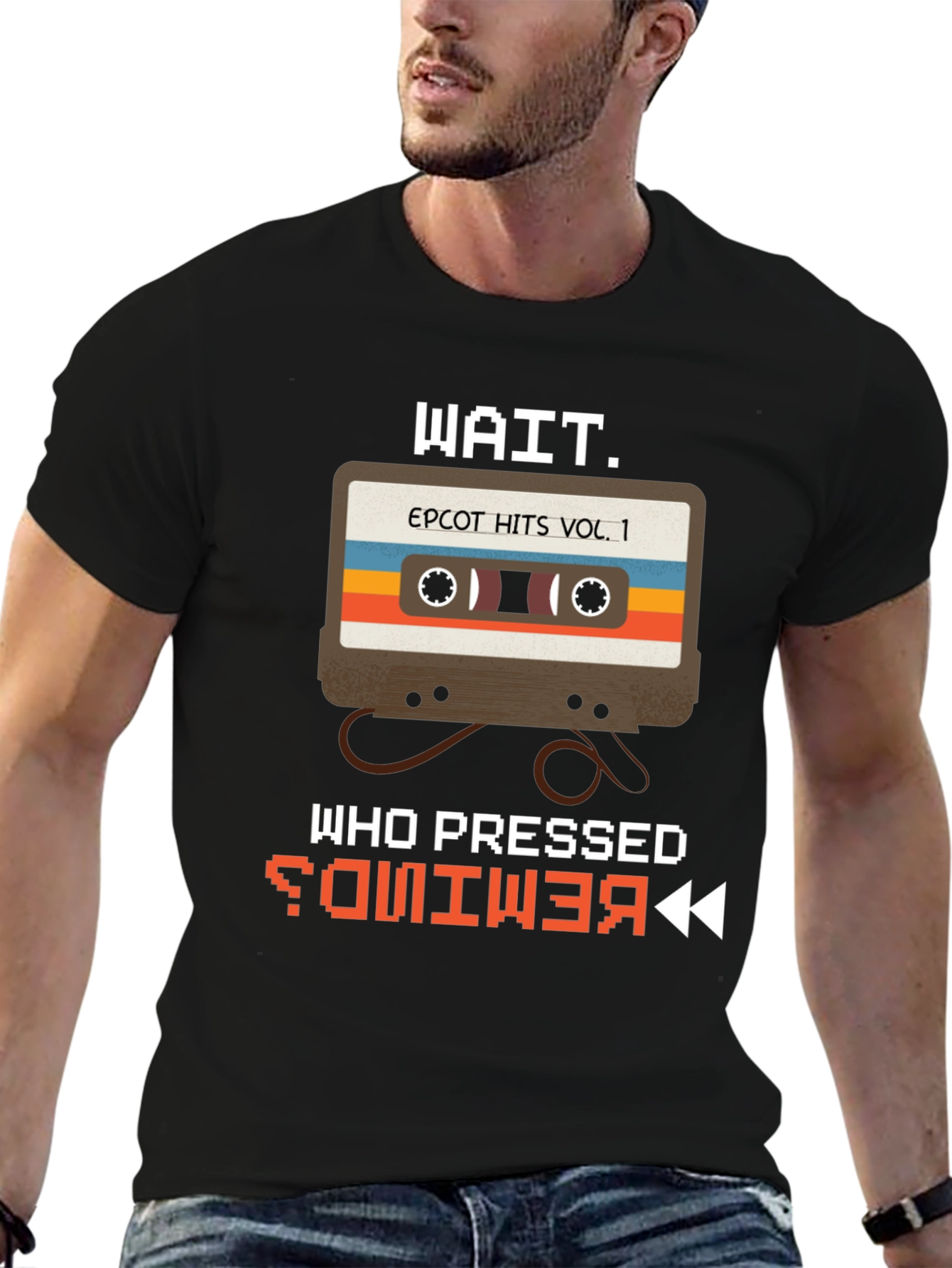 Epcot Retro Cassette T-Shirt - Who Pressed Rewind?