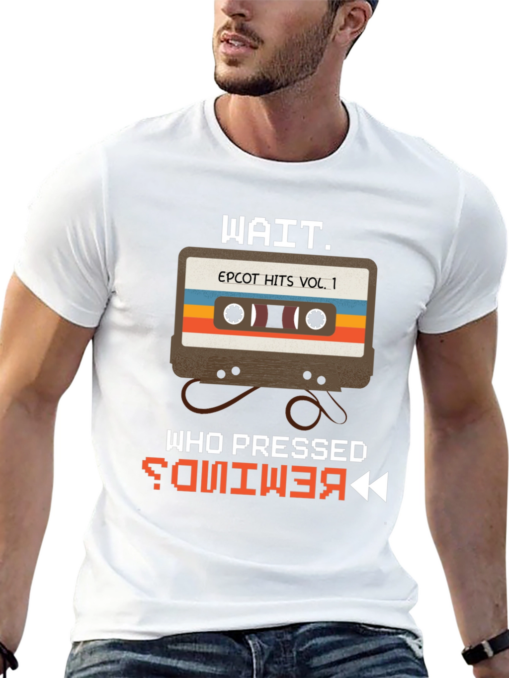 Epcot Retro Cassette T-Shirt - Who Pressed Rewind?