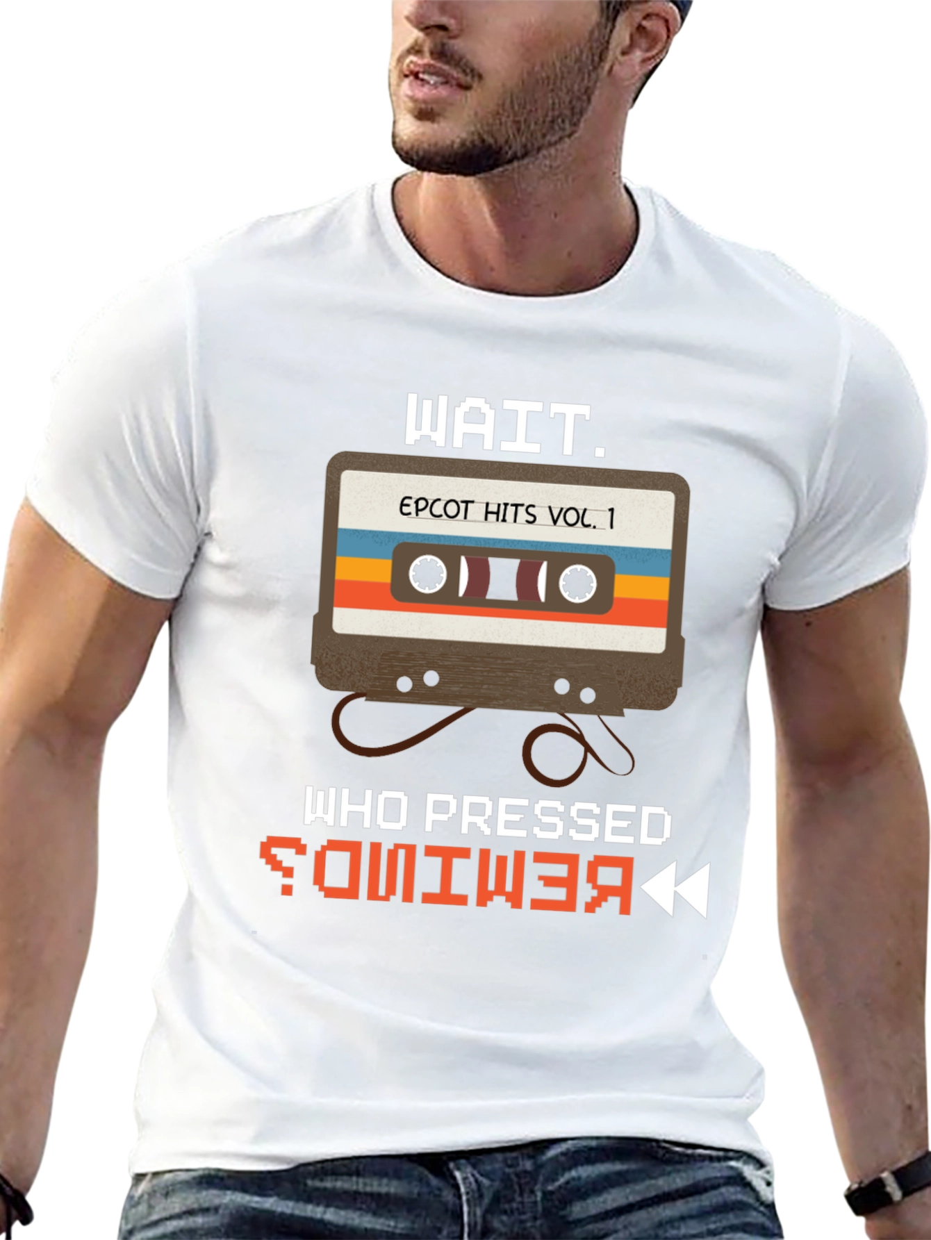 Epcot Retro Cassette T-Shirt - Who Pressed Rewind?