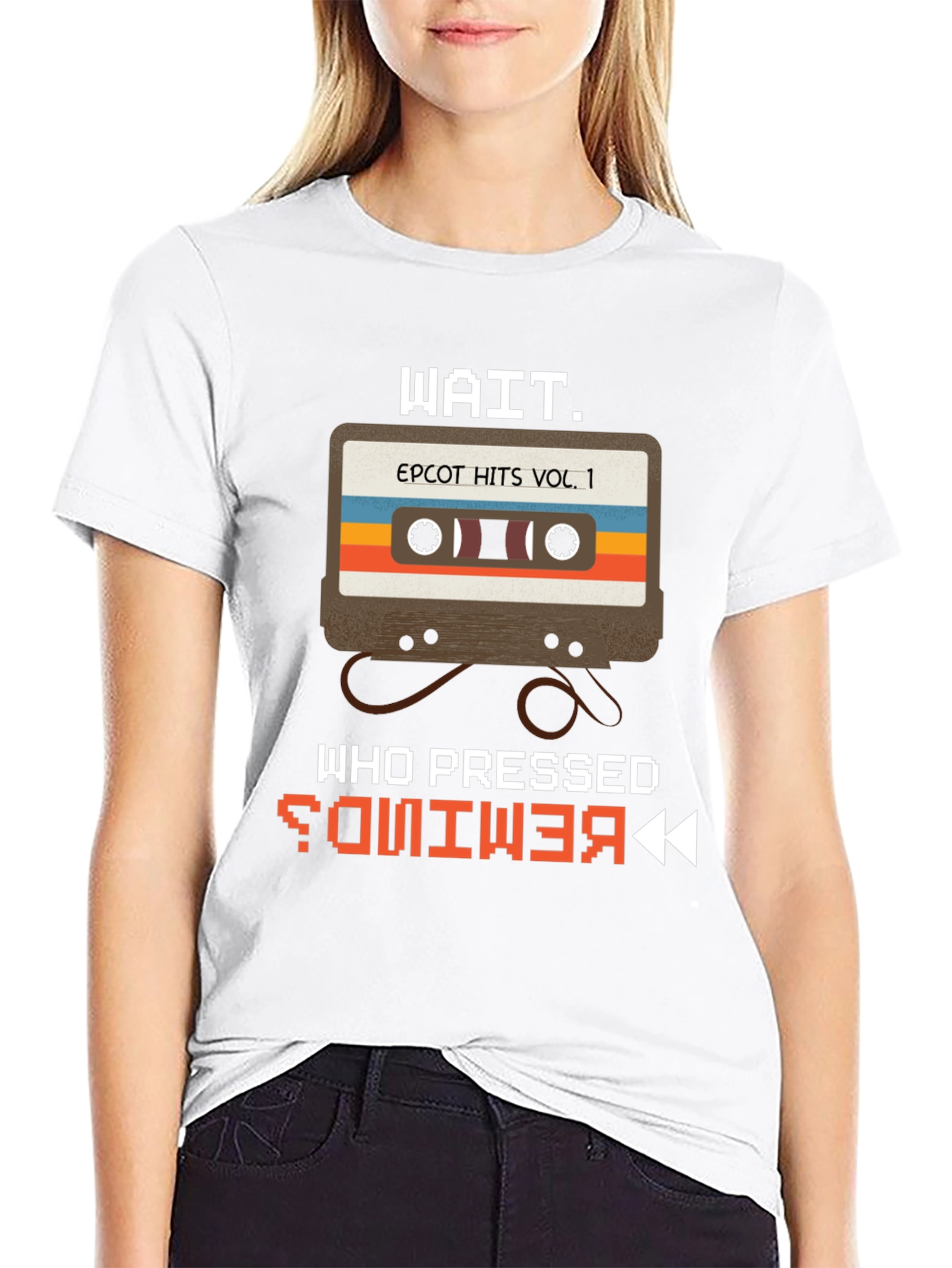 Epcot Retro Cassette T-Shirt - Who Pressed Rewind?