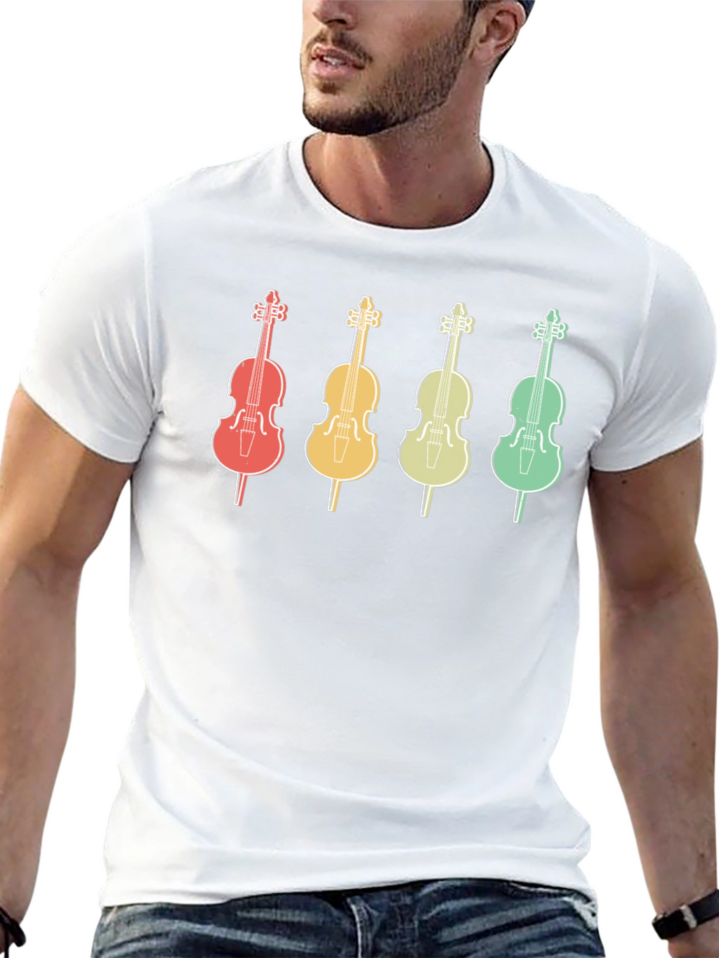 Retro Cello Music T-Shirt - Musician Apparel