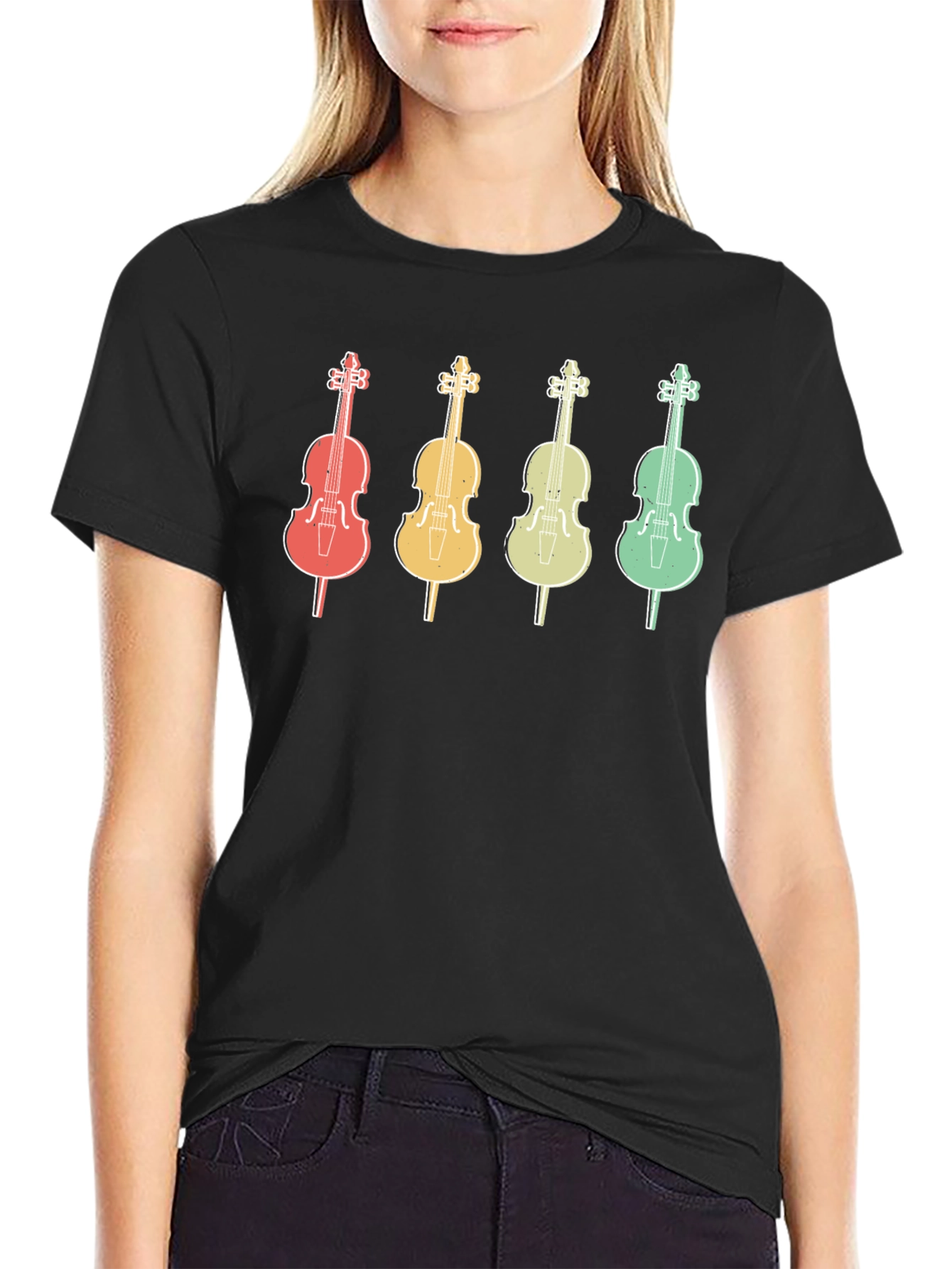 Retro Cello Music T-Shirt - Musician Apparel