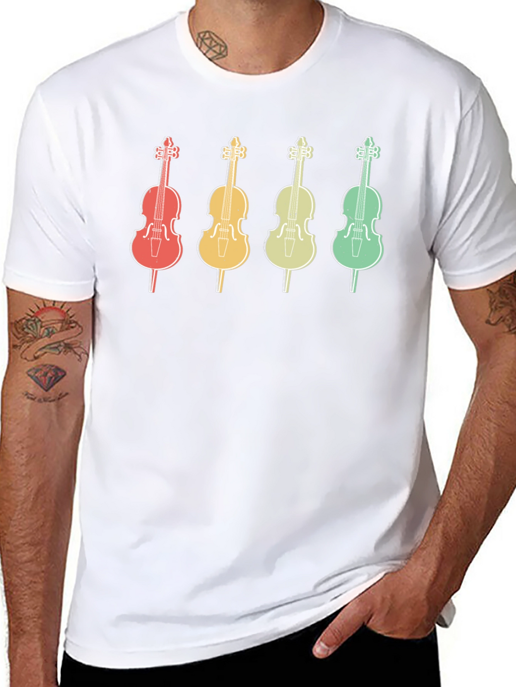 Retro Cello Music T-Shirt - Musician Apparel