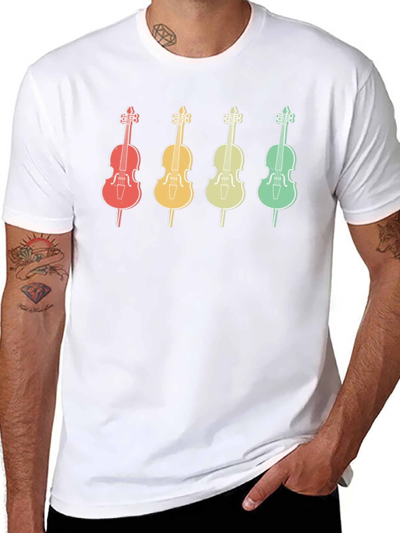 Retro Cello Music T-Shirt - Musician Apparel