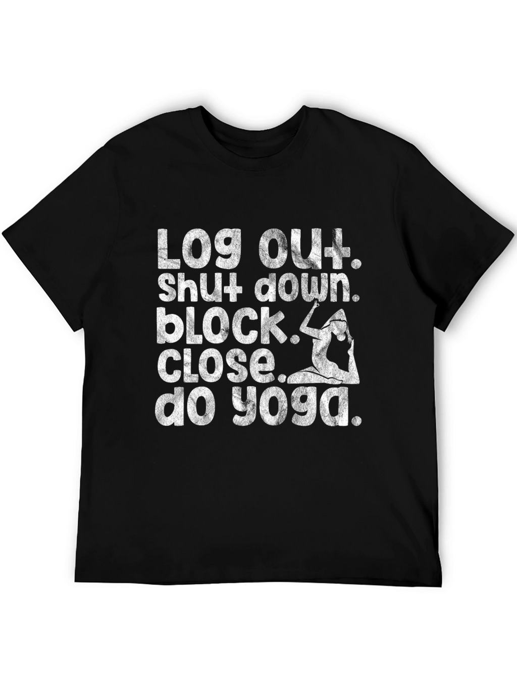 Yoga Time Black Graphic Tee