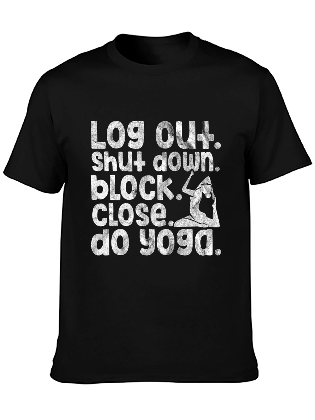 Yoga Time Black Graphic Tee