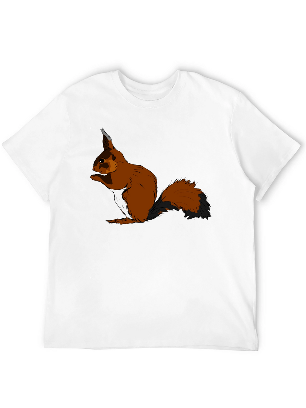 Squirrel Graphic T-Shirt - Black Cotton Tee