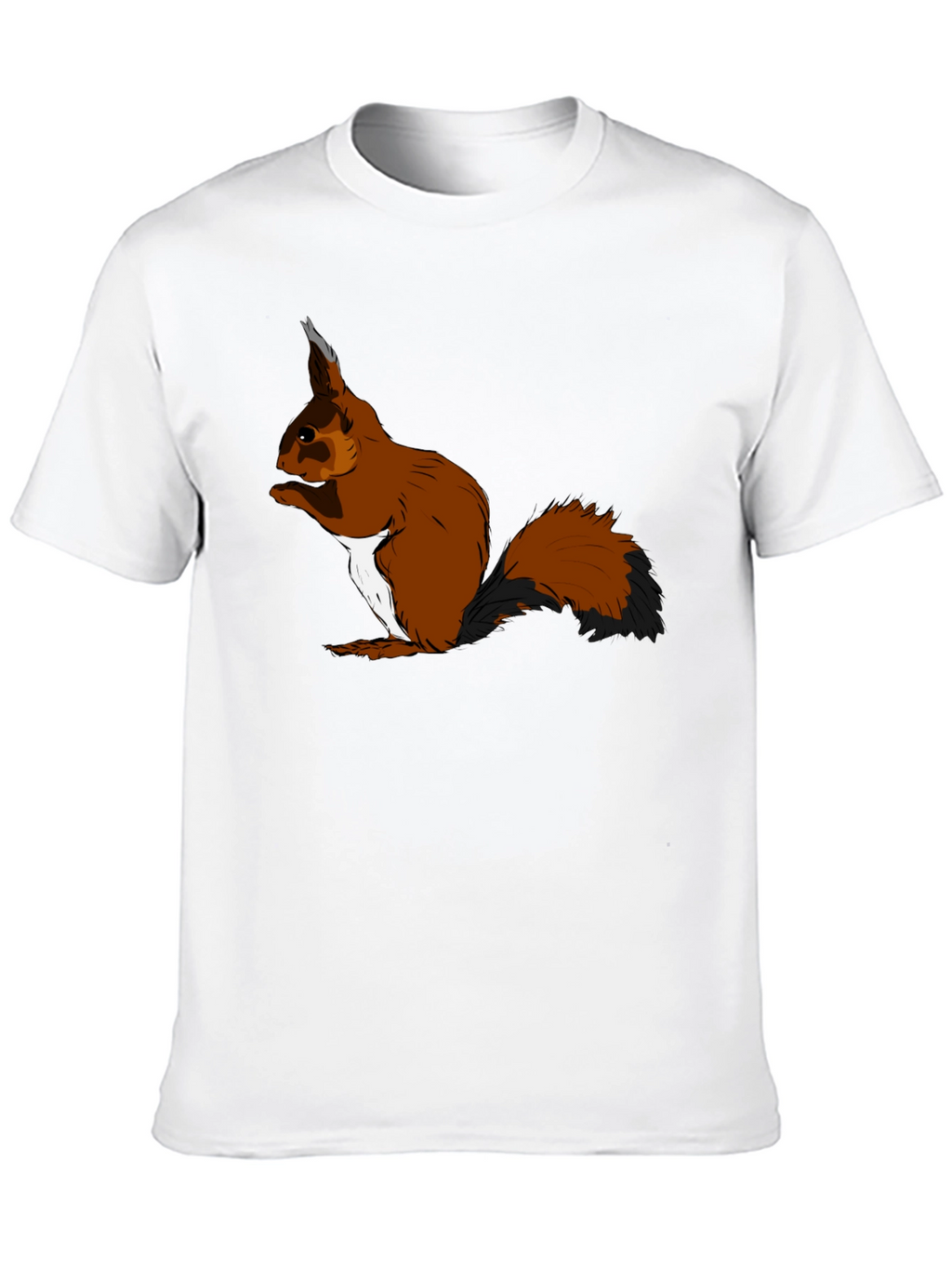 Squirrel Graphic T-Shirt - Black Cotton Tee