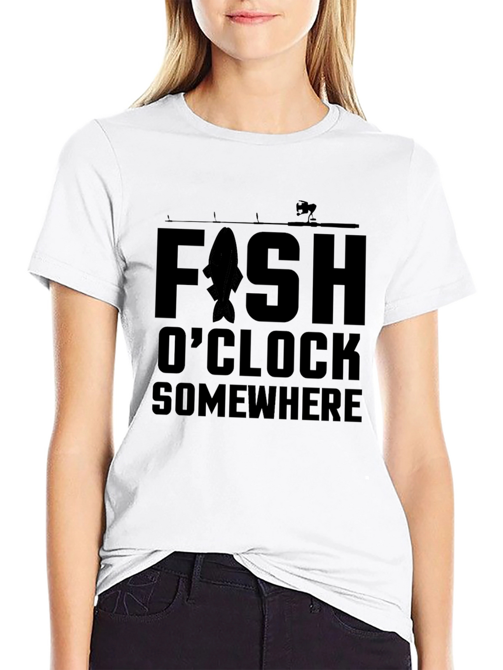 Fishing T-Shirt - Fish OClock Somewhere - Angler Tee