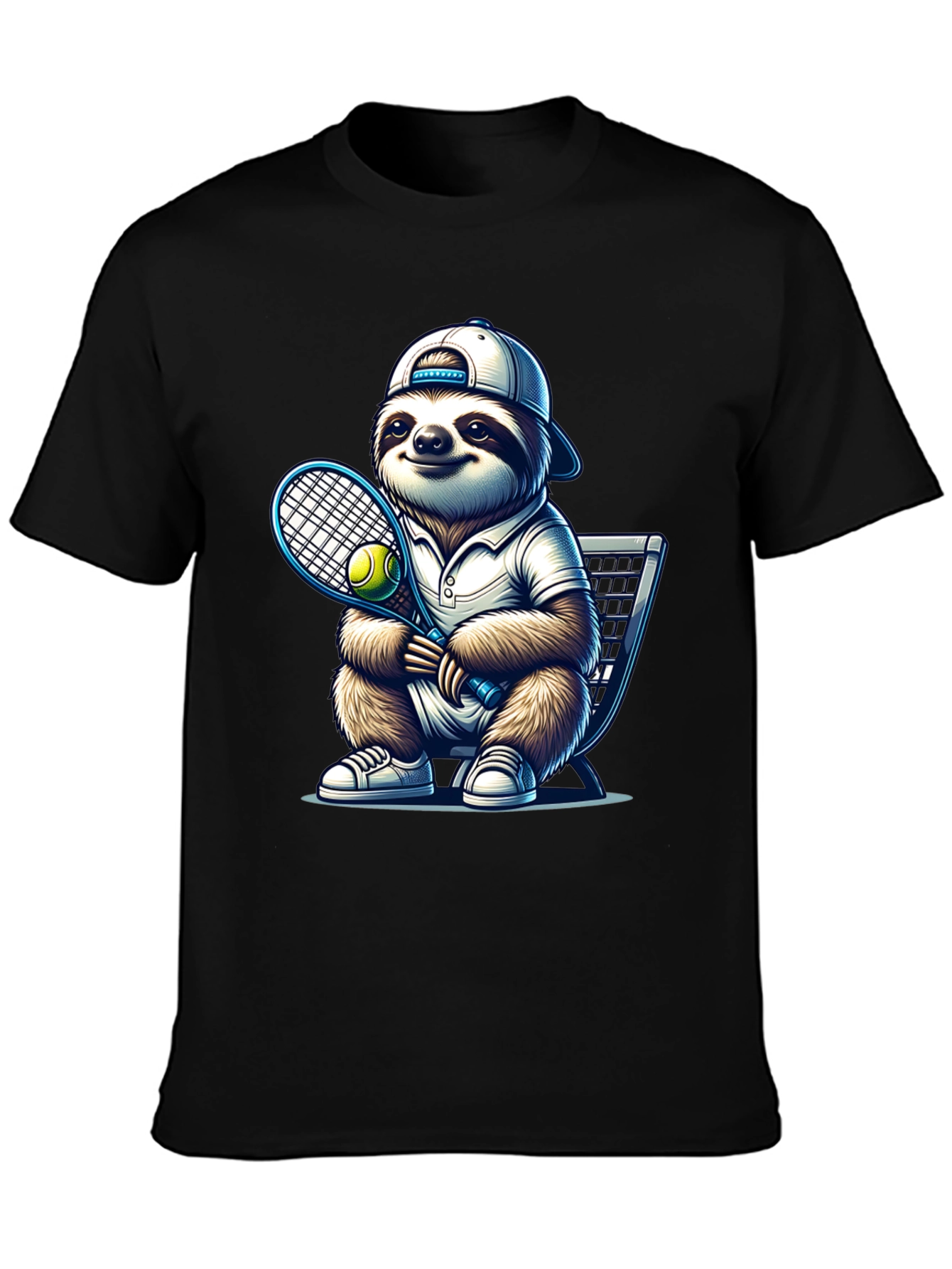Sloth Tennis T-Shirt - Funny Animal Tee