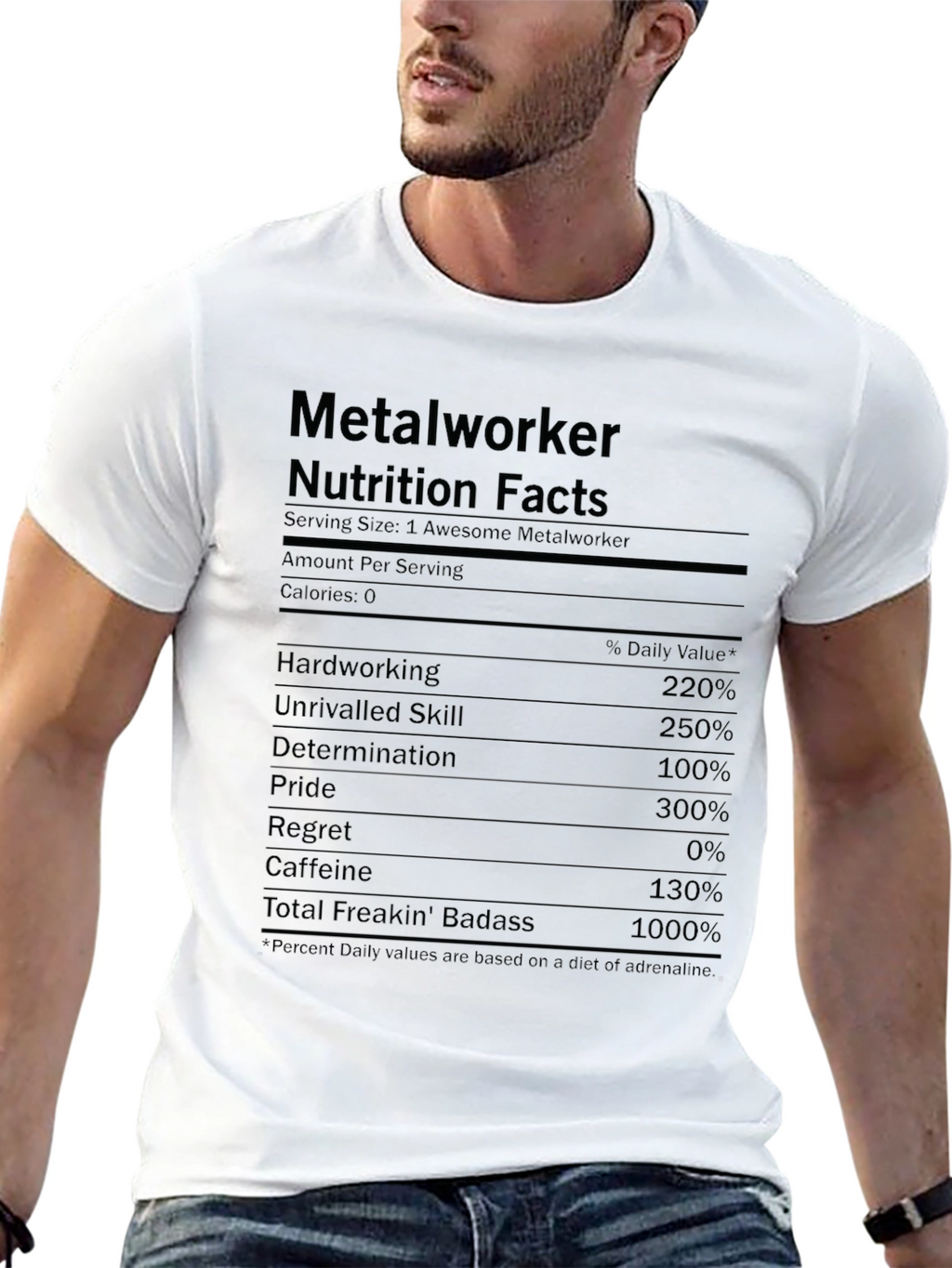 Metalworker Nutrition Facts Funny T-Shirt