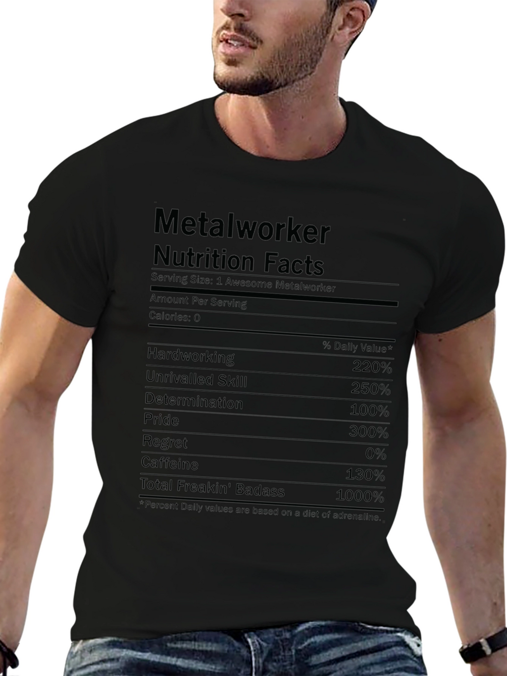 Metalworker Nutrition Facts Funny T-Shirt