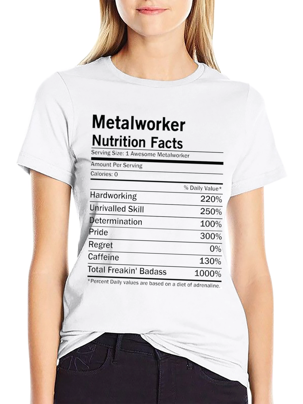 Metalworker Nutrition Facts Funny T-Shirt