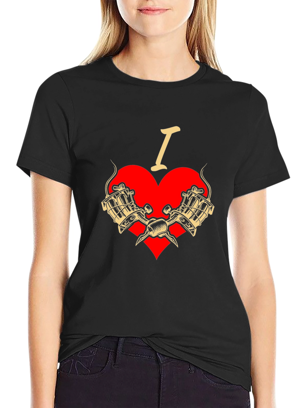 I Love Tattoos T-Shirt - Tattoo Machine Graphic Tee