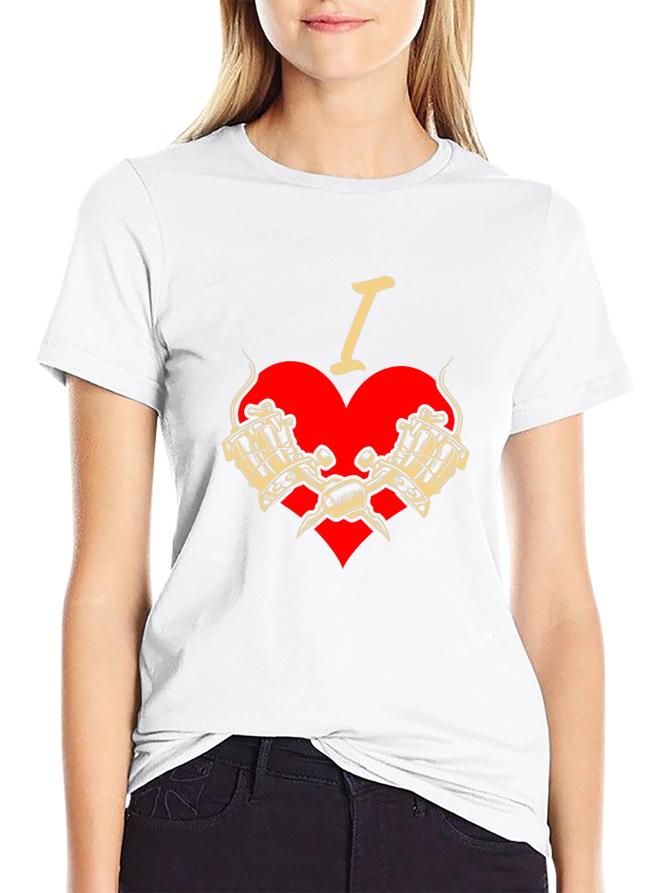 I Love Tattoos T-Shirt - Tattoo Machine Graphic Tee