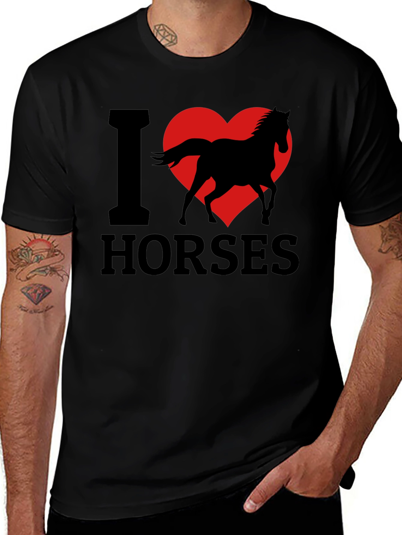 I Love Horses T-Shirt - Graphic Tee