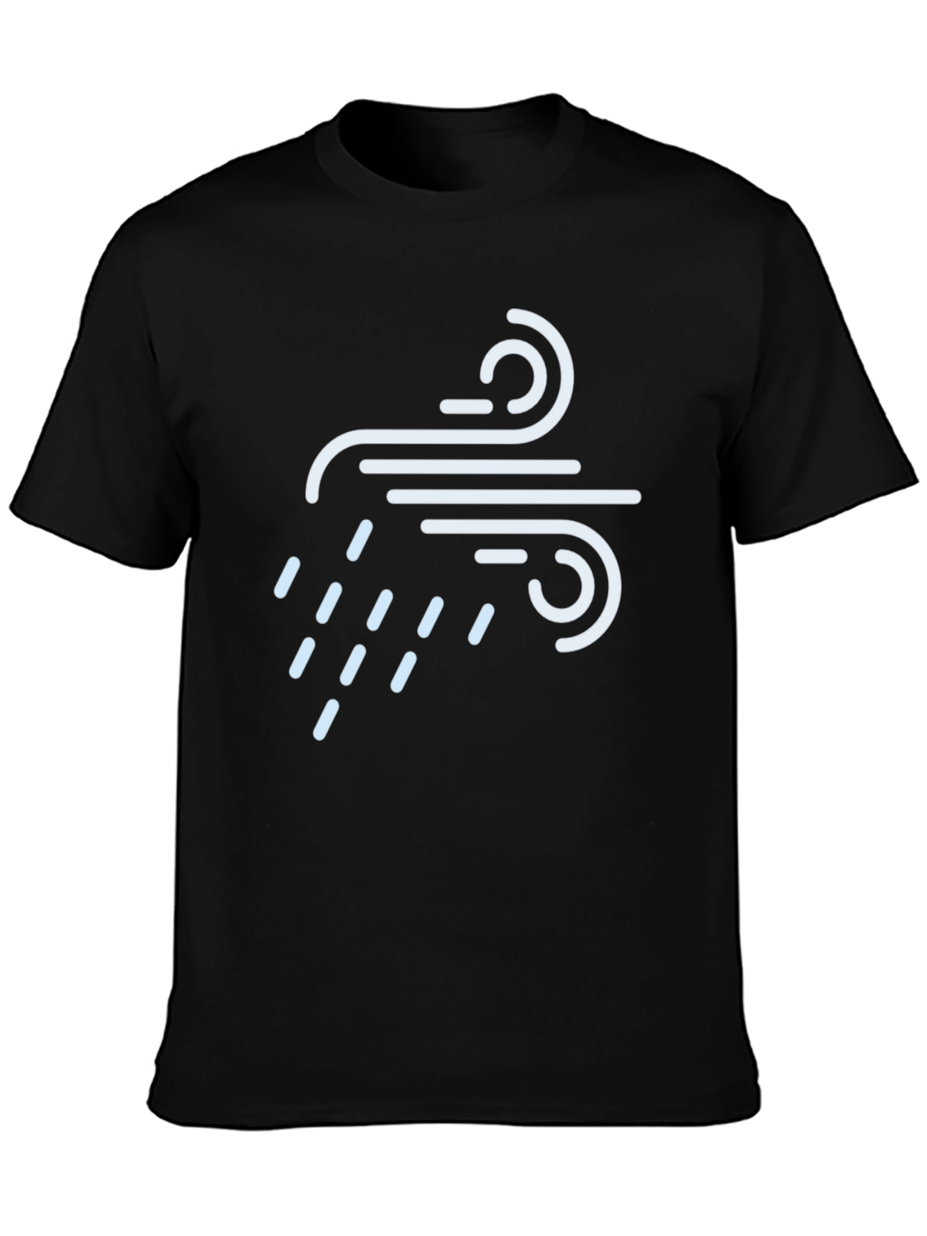 Wind & Rain Graphic Tee - Black Crew Neck