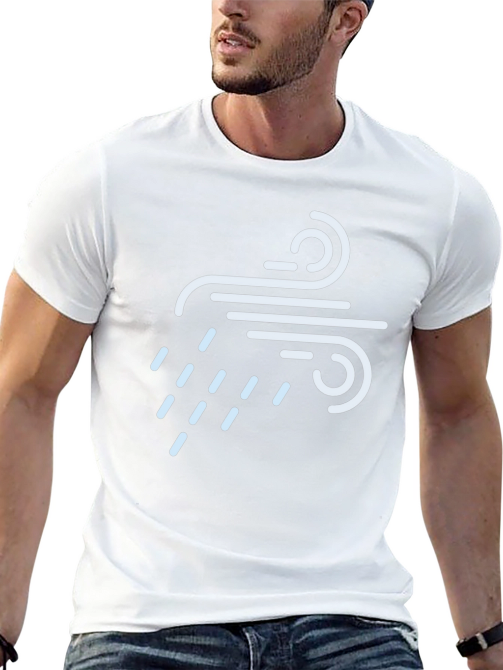 Wind & Rain Graphic Tee - Black Crew Neck