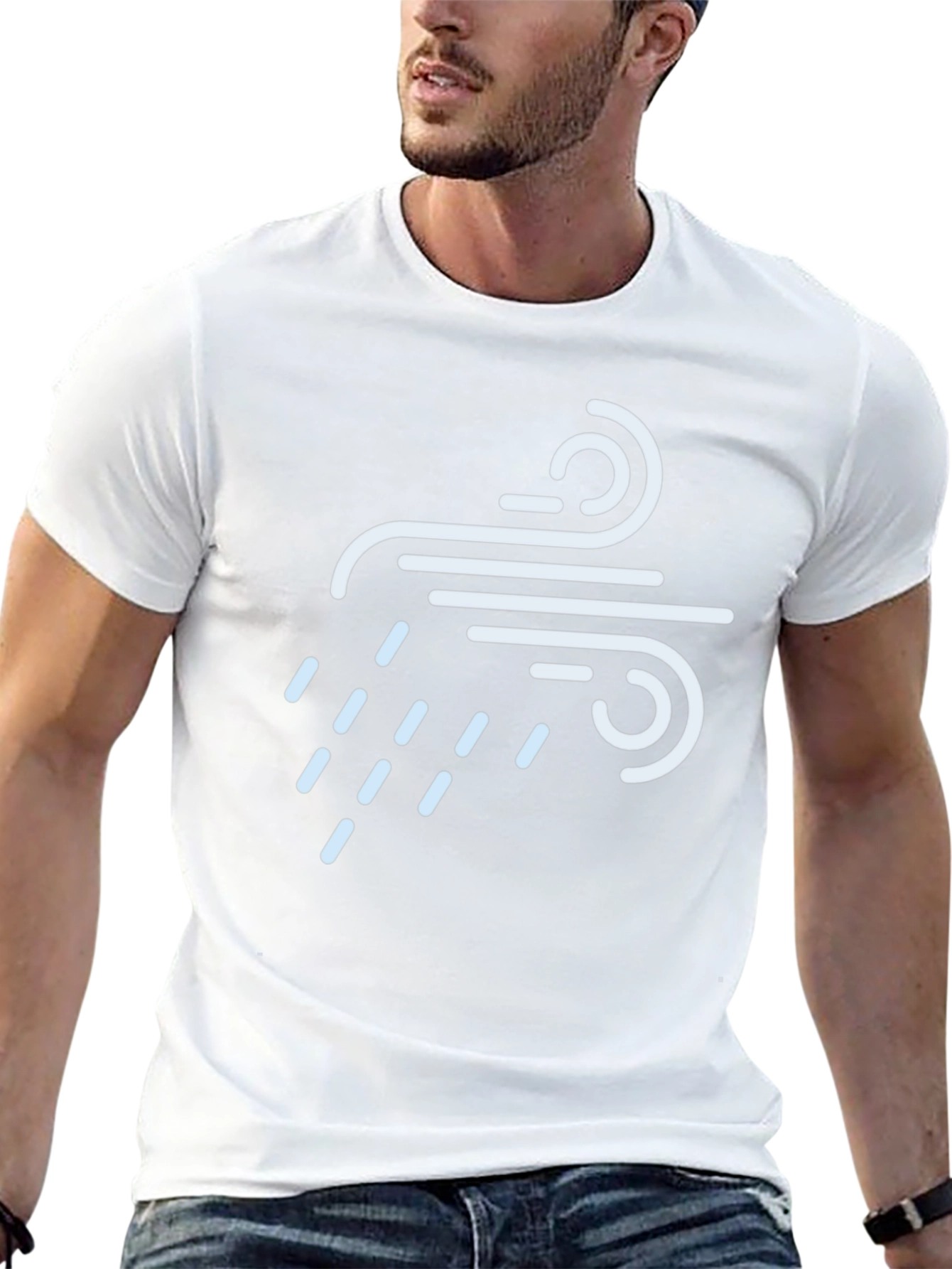 Wind & Rain Graphic Tee - Black Crew Neck