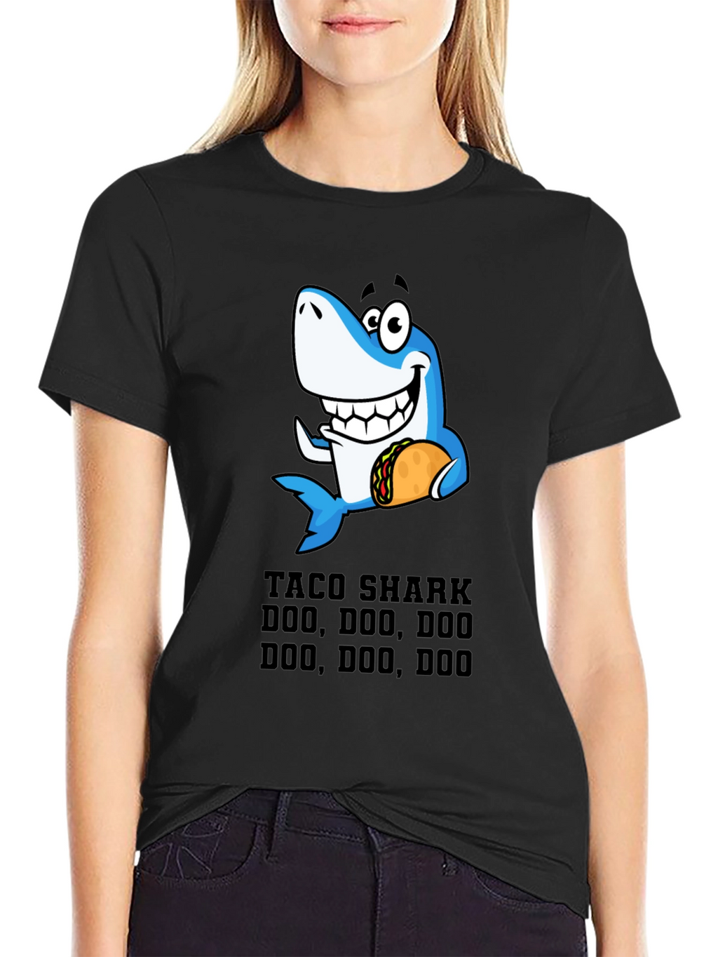 Taco Shark Doo Doo Funny Graphic Tee