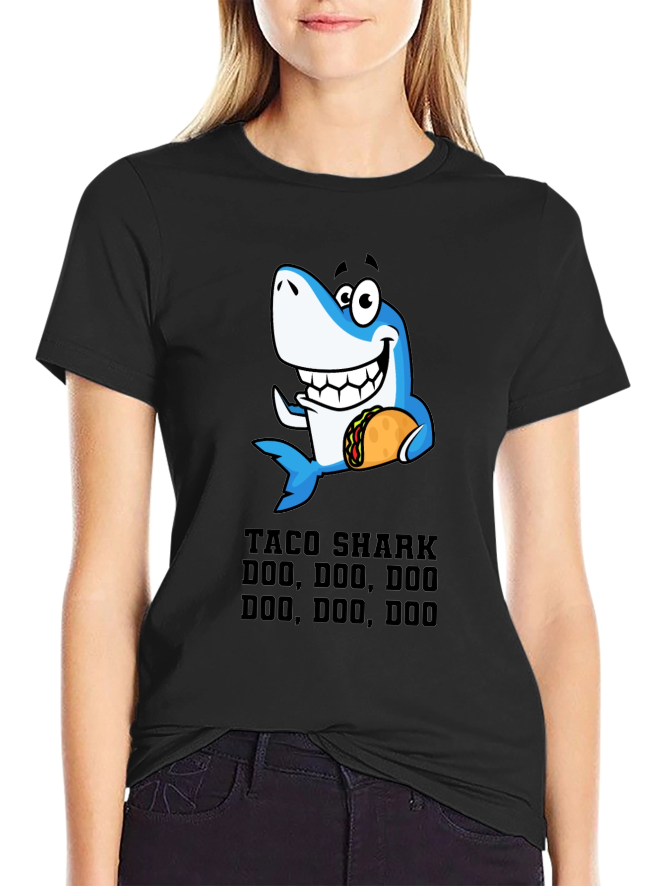 Taco Shark Doo Doo Funny Graphic Tee