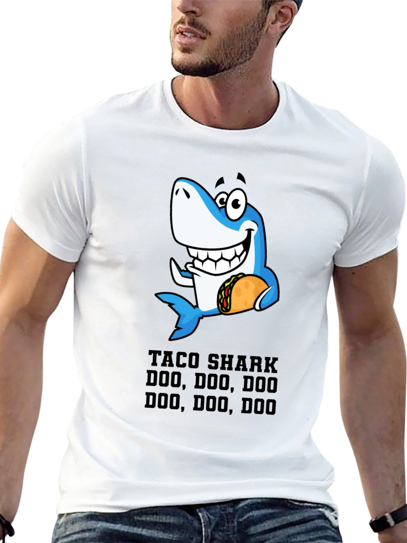 Taco Shark Doo Doo Funny Graphic Tee