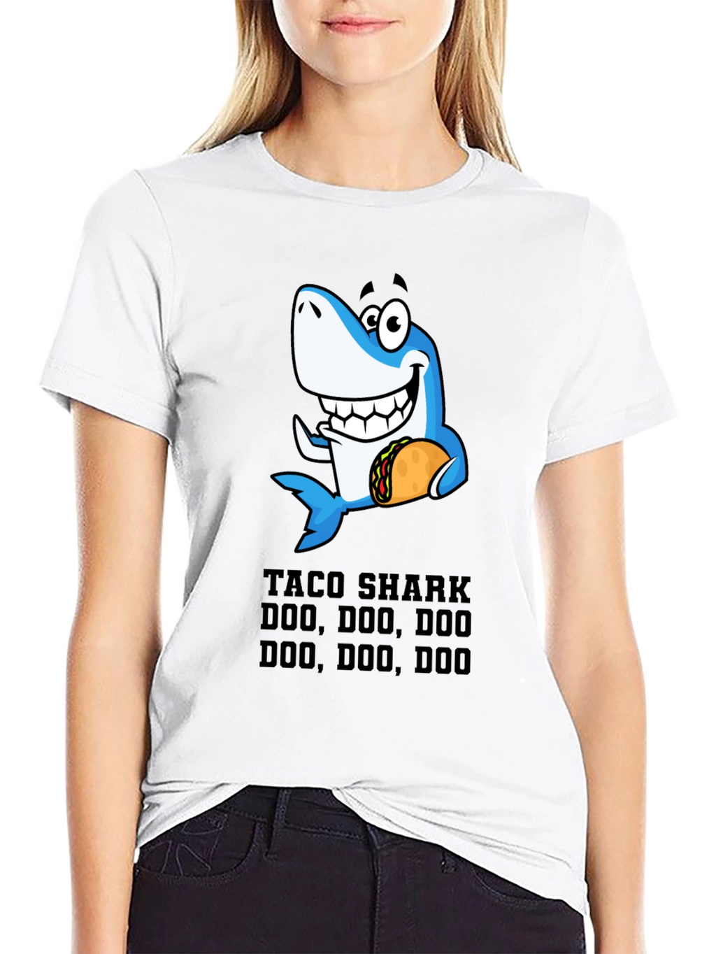 Taco Shark Doo Doo Funny Graphic Tee