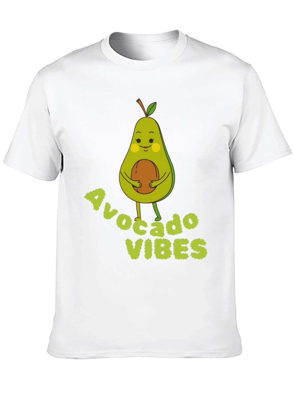 Avocado Vibes Graphic Tee - Soft Black Cotton T-Shirt