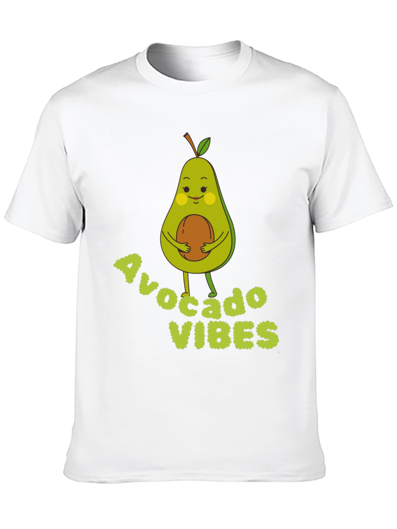 Avocado Vibes Graphic Tee - Soft Black Cotton T-Shirt
