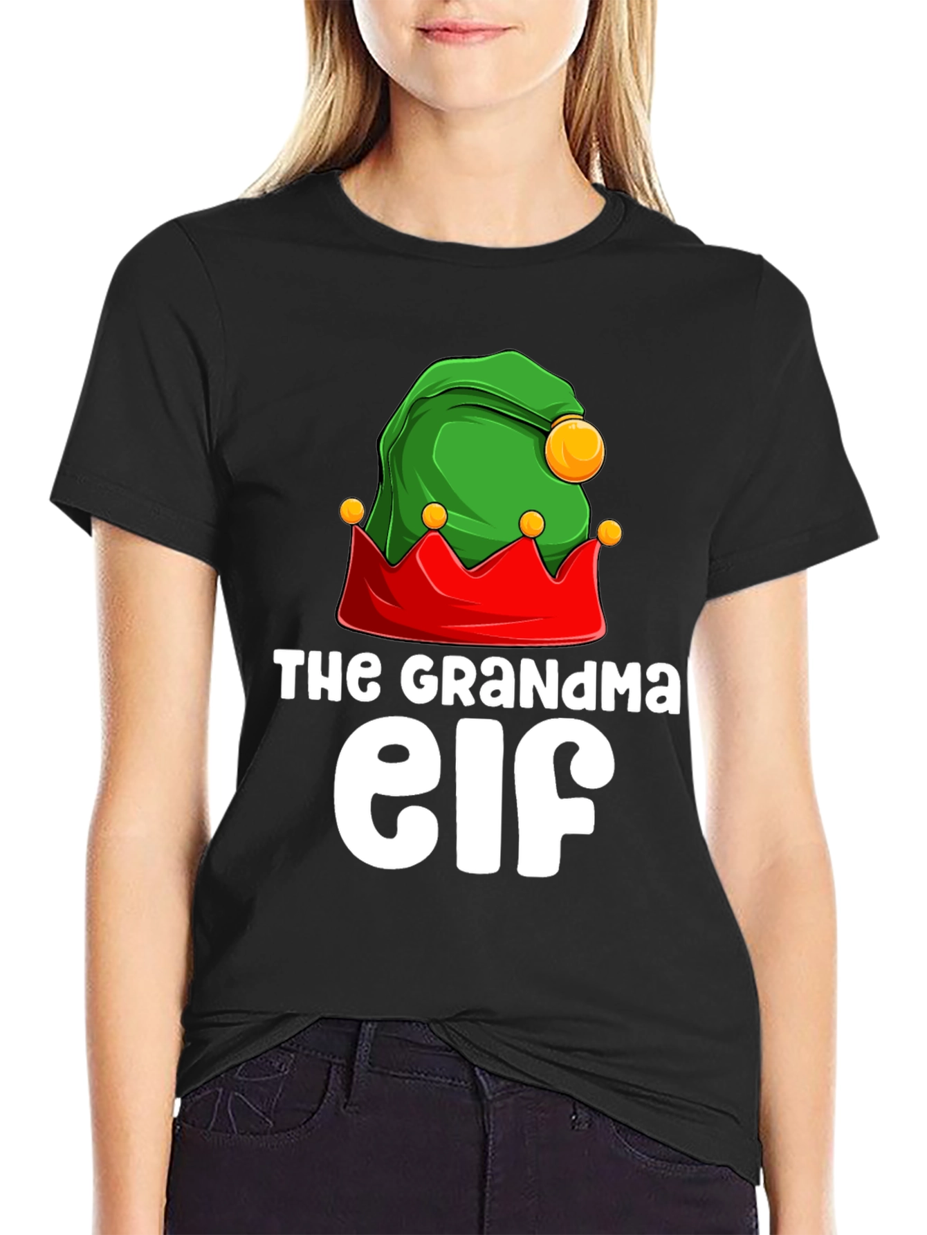 Grandma Elf Matching Christmas T-Shirt