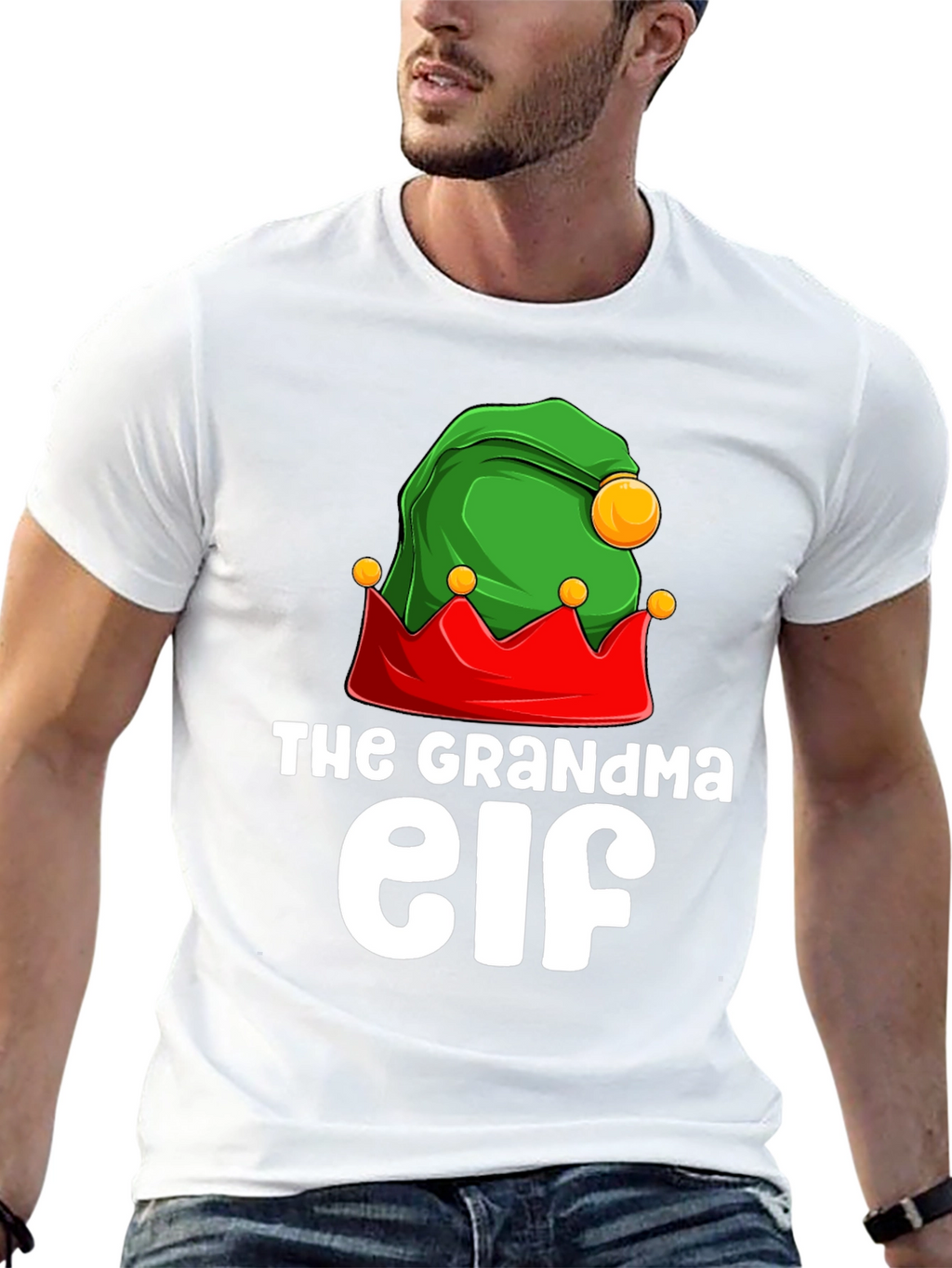 Grandma Elf Matching Christmas T-Shirt