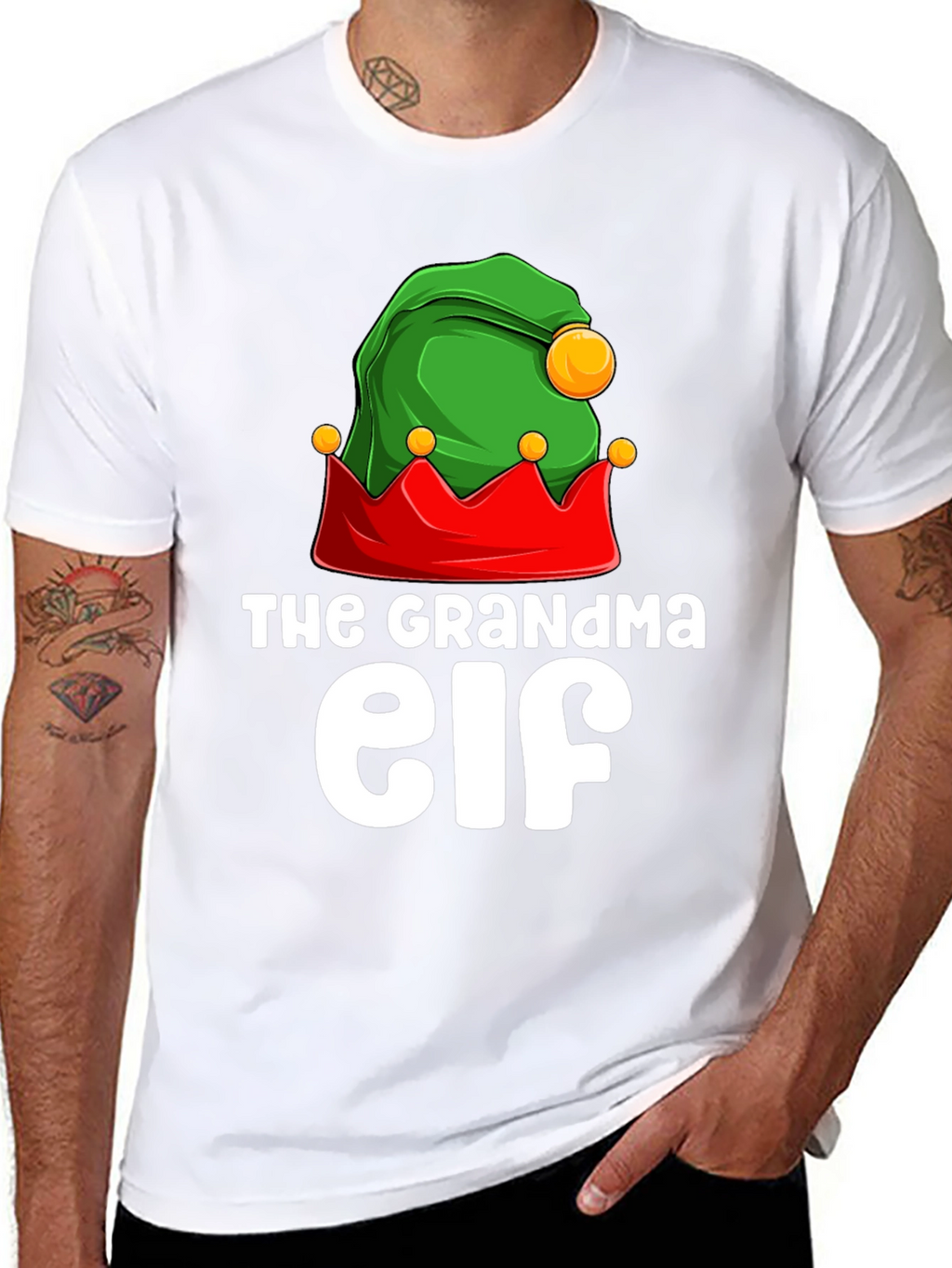 Grandma Elf Matching Christmas T-Shirt
