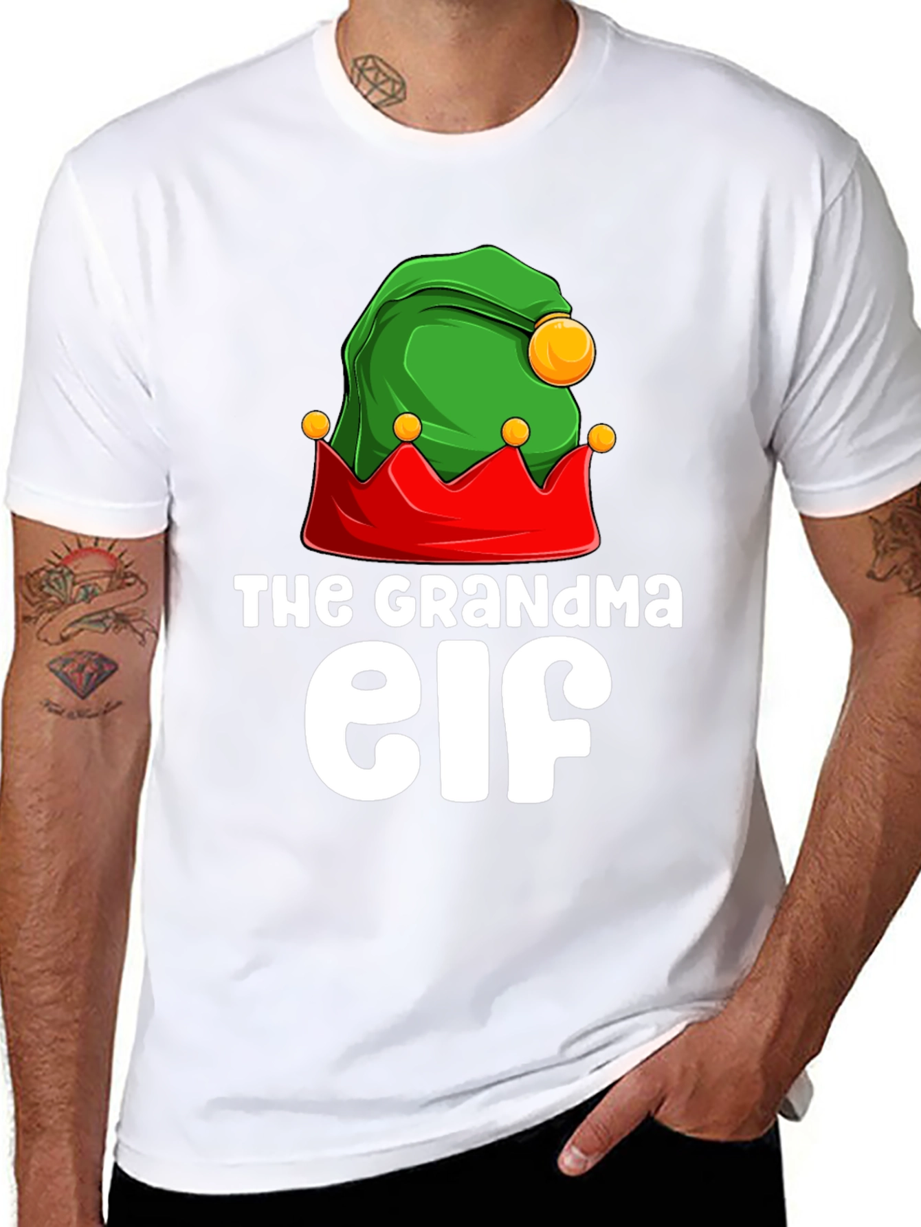 Grandma Elf Matching Christmas T-Shirt