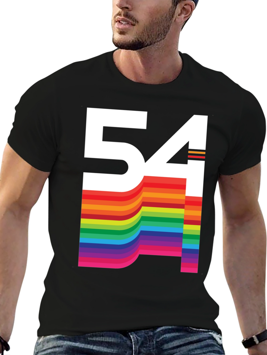 Retro Rainbow 54 Graphic Tee