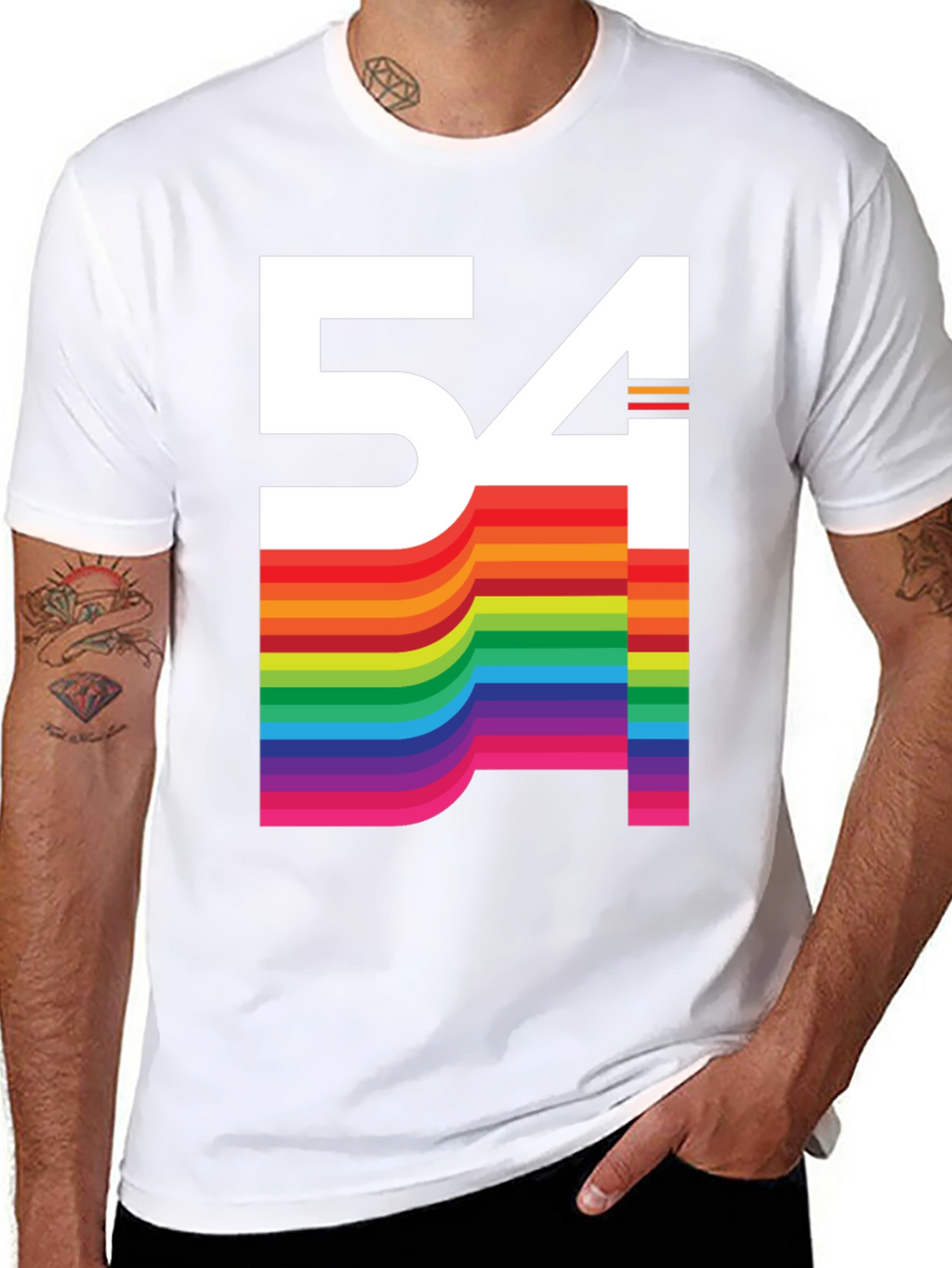 Retro Rainbow 54 Graphic Tee
