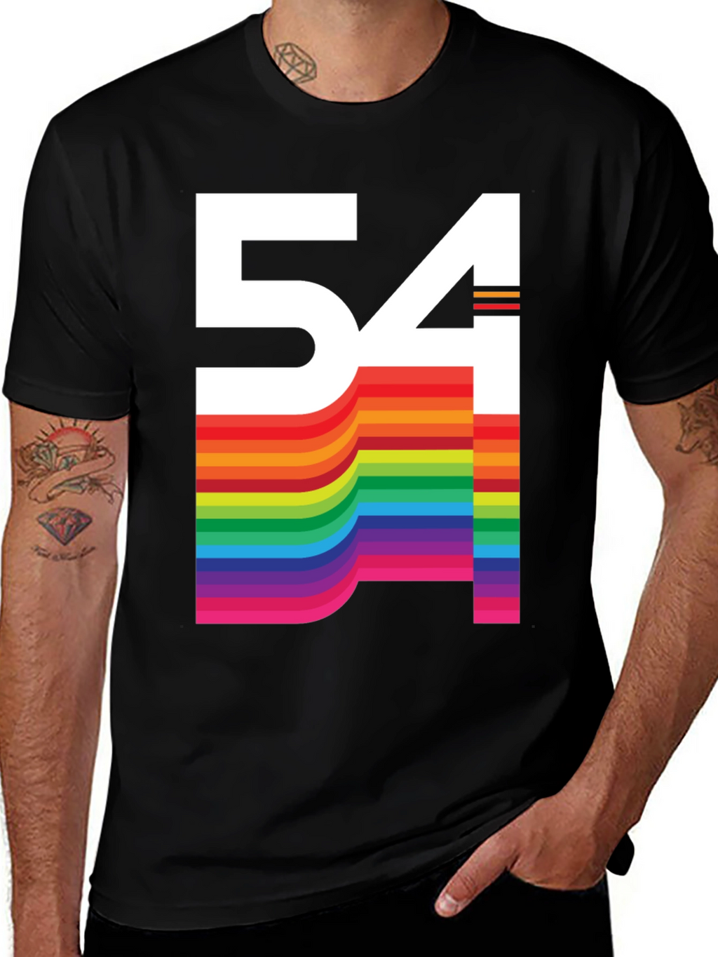 Retro Rainbow 54 Graphic Tee