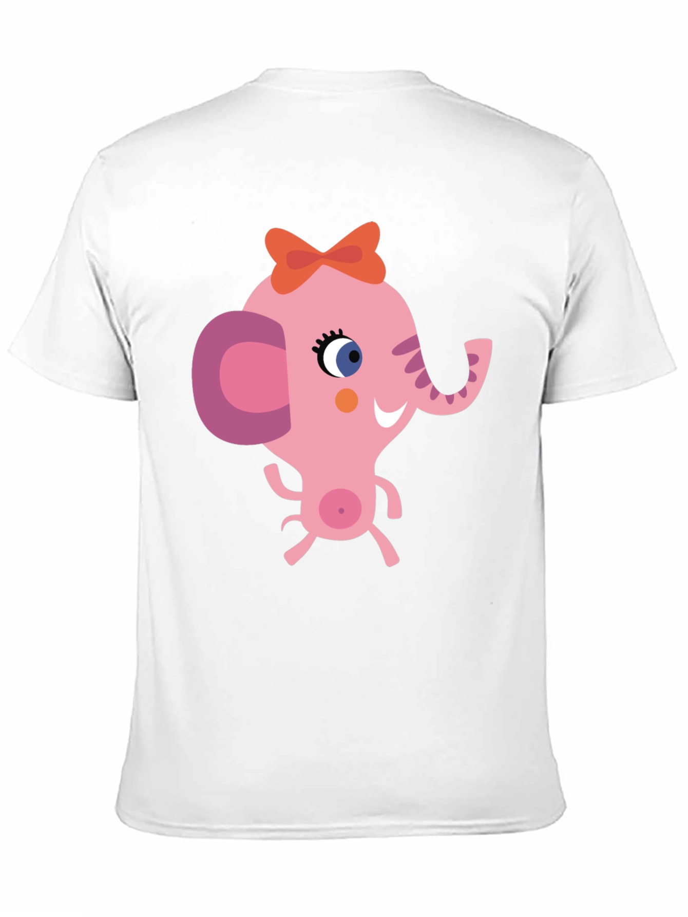 Cute Cartoon Elephant Graphic T-Shirt